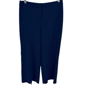 St. John Wide Leg Pants Trousers Dark Blue size 6 inseam 28” inseam